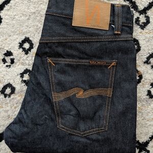 Nudie Jeans Steady Eddie II, Dry Heavy, 31x32 Raw Denim